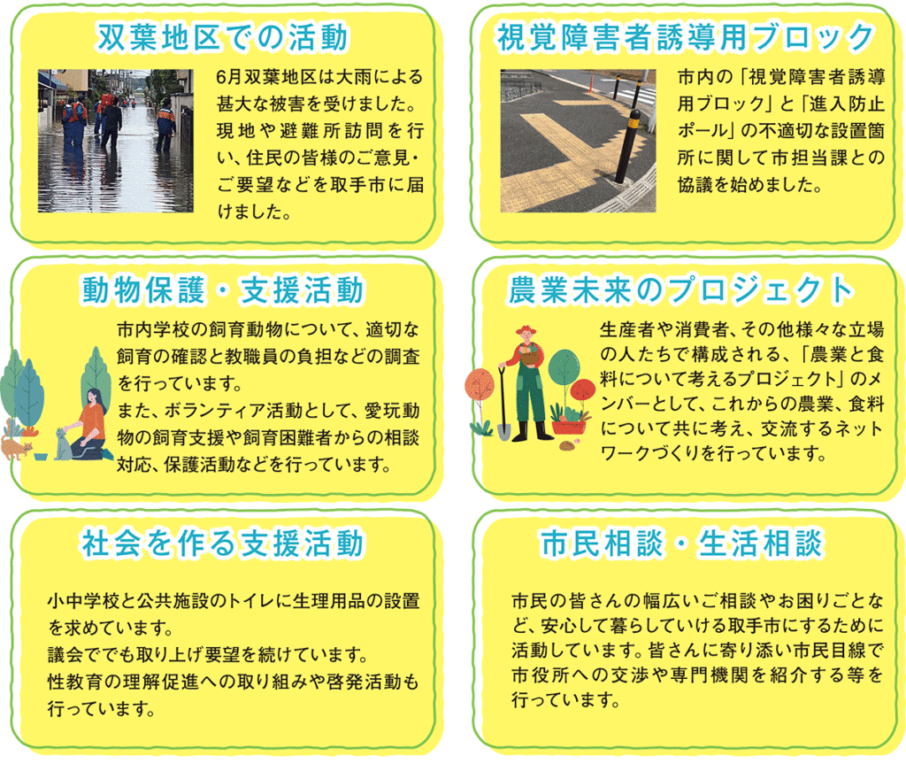 取手市　取手市議会議員　佐野太一　取り組み